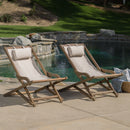 NIKKI BEACH SLING CHAIR - BEIGE(set of 2)