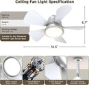 Ceiling Fan With Lights Remote Dimmable LED 3000K 6000K