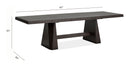 Tauren - Extendable Double Pedestal Dining Table - Coffee Bean