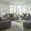 Stairatt Rectangular Gray Upholstered Ottoman Cushioned
