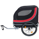 Large Folding Bike Trailer for Dogs – 120LB Capacity All-Terrain Pet Carrier, Durable Steel Frame for Cycling, Jogging, Camping & Outdoor Adventures, Black- Red