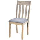 TREXM 5-Piece Wood Dining Table Set Round Extendable with Chairs Natural Wood Wash Solid Wood Construction