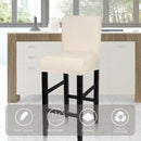 Water Repellent Bar Stool Covers Set Of 4 Beige Ripple Jacquard
