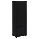 Sachin 3-shelf Engineered Wood Media Tower Black