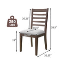 7-Piece Farmhouse Extendable Dining Table Set, 78 in Rustic Wood Table with 18 in Removable Leaf and 6 Upholstered Chairs for Dining Room
