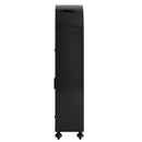 Modern Arched Storage Cabinet with Glass Doors, Open Display Shelves – Farmhouse Style Kitchen Pantry, Dining Room Accent Cabinet, Freestanding Bookcase for Living Room & Office