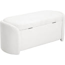 STORAGE OTTOMAN, Beige, Boucle