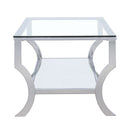 Saide Rectangular Glass Top Coffee Table Chrome