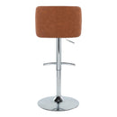 Toriano - Contemporary Adjustable Barstool With Swivel & Rounded T Footrest (Set of 2)