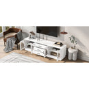 U-Can 68.9'' Modern Minimalist TV Stand for TVs up to 75 Inches, Entertainment Center Media Console Cabinet with Adjustable Shelves for Living room