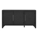 U_Style Designed Storage Cabinet Sideboard with MDF+Pine veneer , Adjustable Shelves, Suitable for Living Rooms, Entrance and Study Rooms.