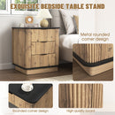 Multi-Functional Three-Drawer MDF Nightstand, Perfect for Storing Items of Different Heights, A Perfect Combination of Nature and Fashion, With Product Dimensions of 19*15.7*17.5 inches