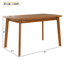 47 Inch Mid Century Modern Dining Table, Solid Wood Kitchen & Dining Room Table for 4, Minimalist Table for Dining Room, Rectangular Dinette Table, Easy Assembly