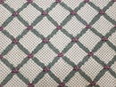 4x5 Panel Design Rug, 4' x 5' Power-Loomed Vintage Rug, Beige & Pine Green Carpet
