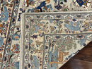 Persian Kashan Pictorial Rug 4.6 x 7, Hunting Scene, SIgned by Masterweaver, Animal Pictorials, Rare, Handmade, Wool, Vintage, Very Fine