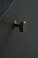 Dark Rubbed Bronze "Villa" Fluted Cabinet Knobs and Pulls