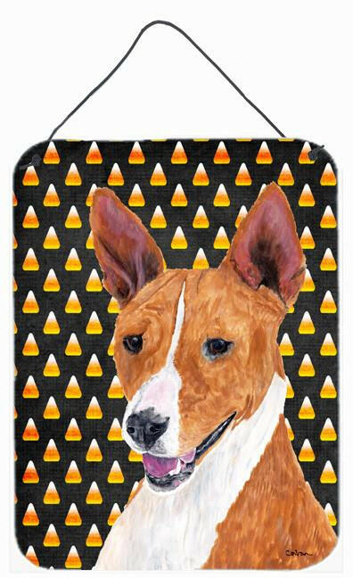 Basenji Candy Corn Halloween Portrait Wall or Door Hanging Prints