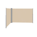 Retractable Side Awning, 276 x 71 in, Waterproof and UV-Resistant, Roll-up Privacy Screen for Balcony, Beige