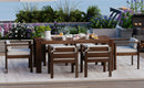 TREXM 7-Piece Patio Dining Table Set for 6, Outdoor Furniture Sets with 72.8' Rectangle Table, Patio Table and Chairs Set with Removable Cushions for Backyard, Garden, Poolside (Mocha + Beige Cushion)