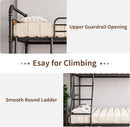 Twin Over Full Metal Bunk Bed Vintage Brown Space Saving