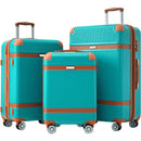 Hardshell Luggage Sets 3 Piece double spinner 8 wheels Suitcase with TSA Lock Lightweight 20"24"28"