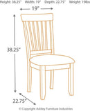 Berringer 18 Inch Rustic Dining Chair Set With Cushions Brown