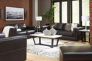 Contemporary Black Cushioned Rectangular Ottoman Finish