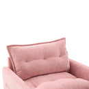 UNITED WE WIN Swivel Barrel Chair - Mid Century Modern Chair, Thick Padded Arm Chair with Solid Metal Base, Comfortable Single Sofa Chair, Swivel Accent Chair for Living Room Bedroom