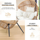 Cozy Outdoor Wicker Egg Chair with Soft Cushion