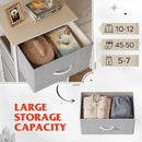 Light Grey Fabric Dresser 5 Drawer Organizer Storage Solution