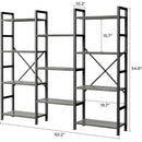 Grey 4 Tier Ladder Bookshelf With 11 Open Shelves For Home