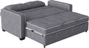 Ainsley Loveseat With Pull Out Sleeper Microfiber Charcoal