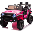 24V Two-Seater Kids Ride On Truck Car W/Parents Control,200wx2,Seat width 20.28in,Four-wheel Suspension,LED Lights,Music,MP3,Bluetooth,Two independent seat belts,Suitable for off-road For Kids Aged 3+