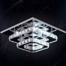 Crystal Square LED Ceiling Light Two Layer Flush Mount