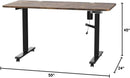 Electric Standing Desk 55 x 24 In With Charging Station
