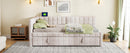 Full Size Upholstered L-Shaped Upholstered Daybed with Twin
Size Pop Up Trundle and USB ports, Beige