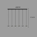 Restaurant Cafe Bar Living Room Ball Long Line Chandelier