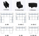 Premium Velvet Black Multifunctional Storage Ottoman