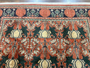 Indo Persian Bidjar Rug 8x10, Red and Black, Handmade Vintage Wool Carpet