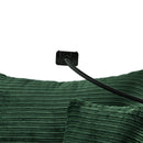 Modern Style Single Sofa Couch with Storage, USB Ports, Cup Holders, Green Corduroy