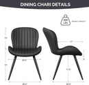 Dining Chairs Set Of 6 Modern Upholstered Black 19 Inch