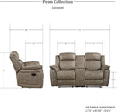 Sandy Brown Microfiber 3 Piece Reclining Living Room Set