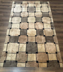 Tibetan Wool Rug 5x8, Contemporary Modern Carpet, Abstract Design, Soft Thick Pile, Pair B