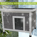 Cat House Waterproof Feral Kitty Shelter Outdoor Indoor Rabbit Hutch for Bunnies,Cats,Dogs and Other Small Animals,Asphalt Roof