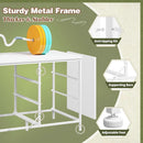 White Dresser TV Stand With 9 Drawers For Bedroom Storage