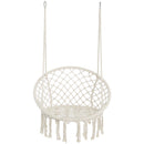 Macrame Hanging Hammock Chair, Rope Swing For Indoor And Outdoor Use