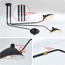 Matt Black Three Arm Adjustable Pendant Light Chandelier