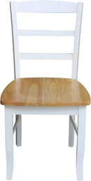Madrid Ladderback Dining Chairs Parawood Construction White Natural