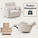 54 Inch Power Recliner Chair With USB Type C Ports Gray