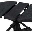 Extendable Round Dining Table Set 5 Piece Modern Farmhouse Style